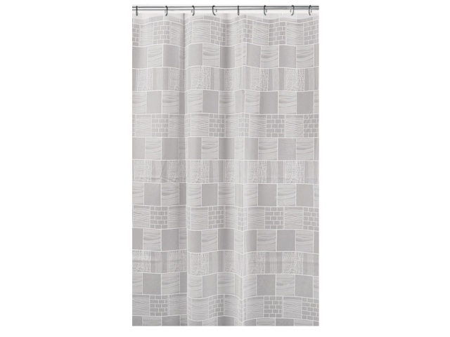 Peva shower curtain , white brick 71 x 71 inch