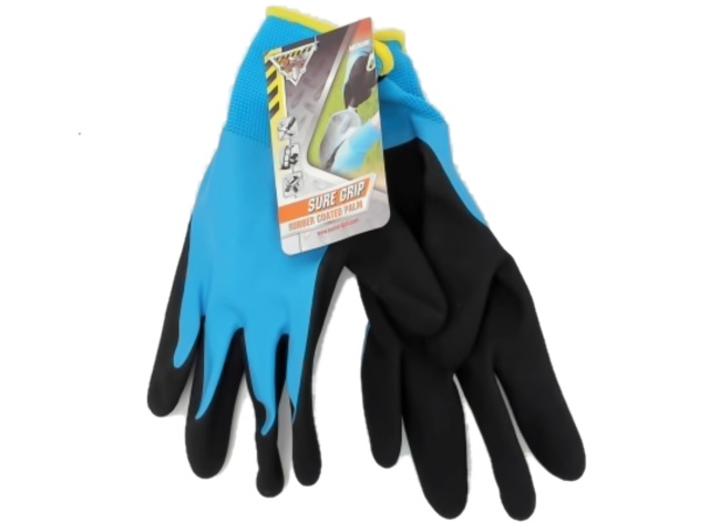 Gloves Rubber Coated Palm Medium Black/Blue Sure Grip