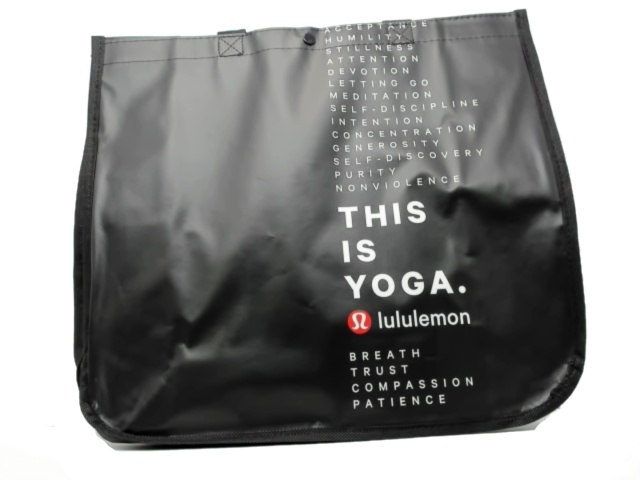 Reuseable Bag Black Large Lululemon this Is Yoga\
