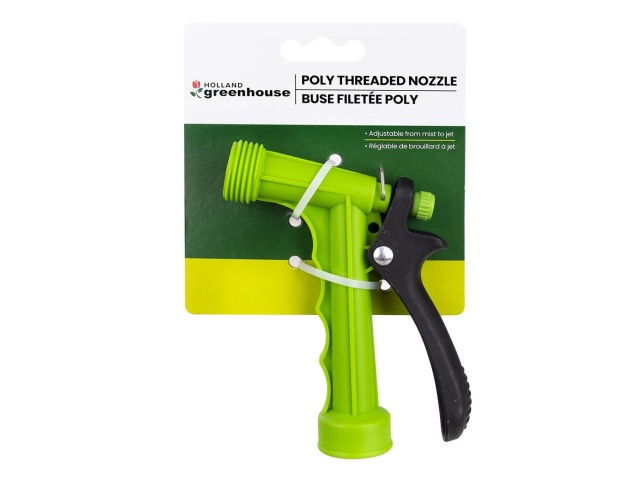Poly threaded hoze nozzle - adjustable from mist to jet