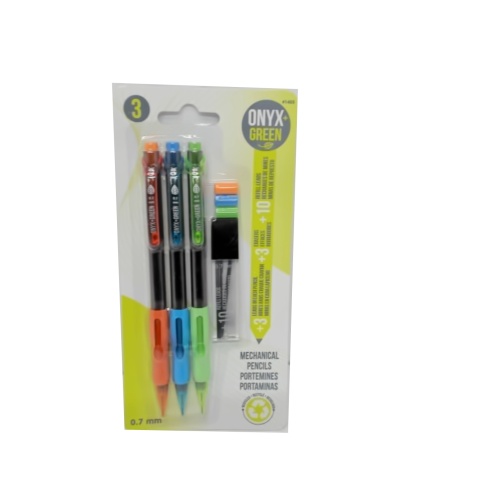 Mechanical Pencils 3pk. + Refills Onyx Green