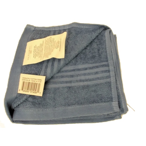 Cotton Hand Towel Dark Blue 16x26