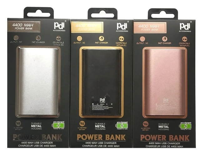 4400 mAH Portable Power Bank - Metallic Finish & Premium Quality