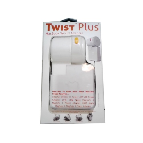 Macbook World Adapter White Twist Plus