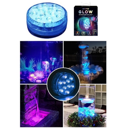 LED Color Changing Submersible light, IP7 - Waterproof LED Light with Multi-mode light