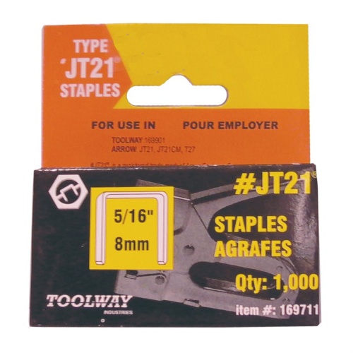 Staples 5/16 JT21 5x 1000 pcs box - sold by the individual box