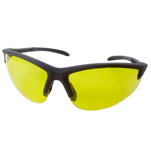 Safety glasses with yellow tint