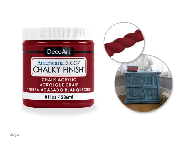 Decoart Paint: Rouge 8oz Chalky Finish Americana Decor ADC01-ADC43 ADC07