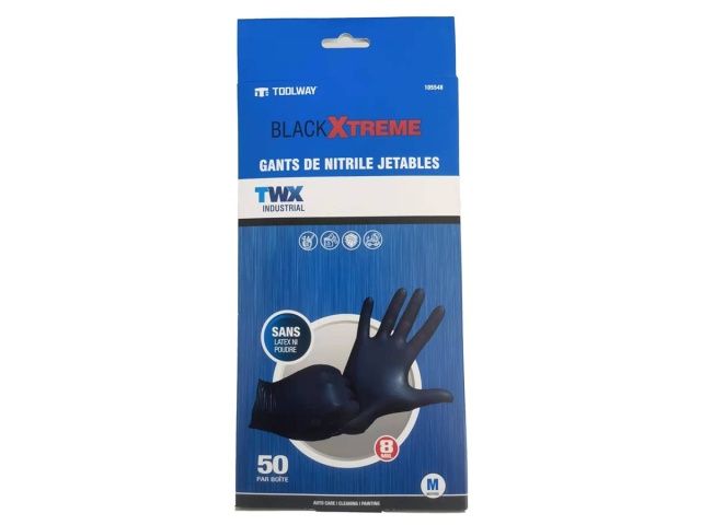 Glove disposable nitrile Medium 8 mil box of 50