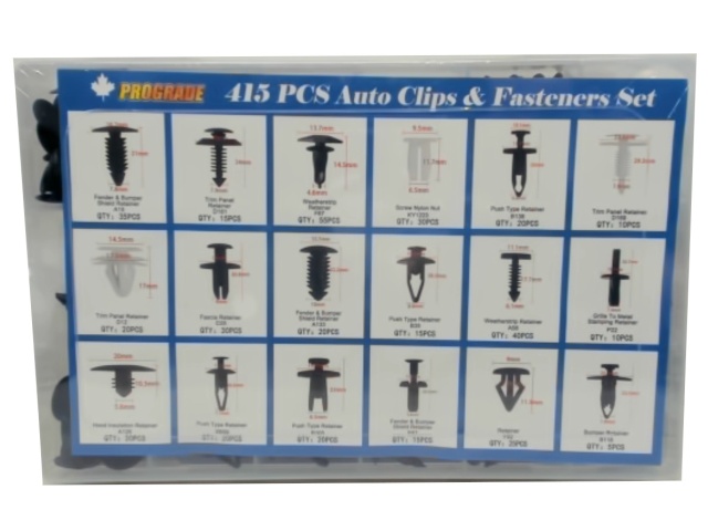 Auto Clips & Fasteners Set 415pcs.