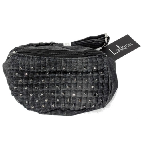 Shoulder/Belt Bag Anastasia Black Denim Latique