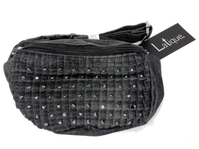 Shoulder/Belt Bag Anastasia Black Denim Latique