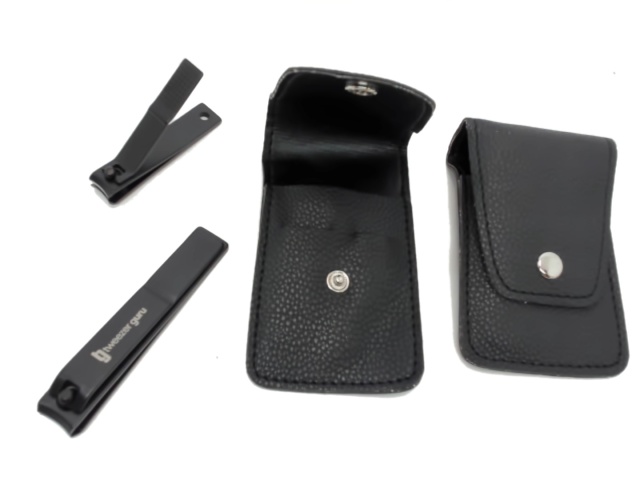 Nail Clippers Set 2pc. In Black Pouch