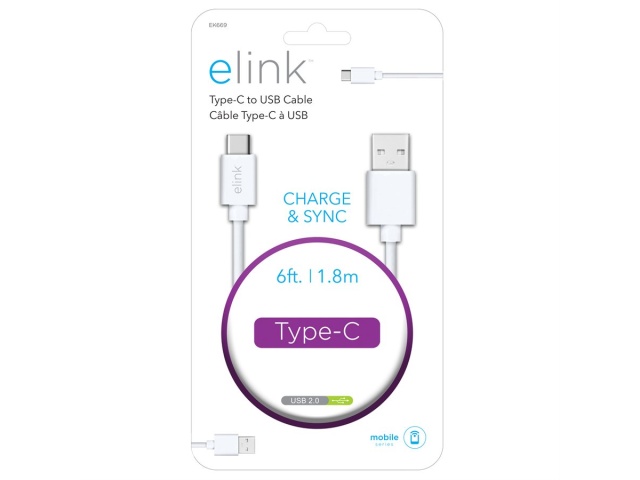 Cable - USB Type-C 6ft White