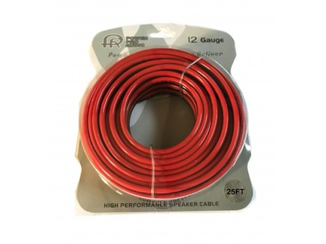 12GA 25FT Speaker Wire CCA Black & Red