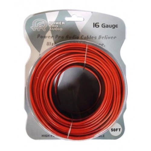 16GA 50FT Speaker Wire CCA - Black & Red