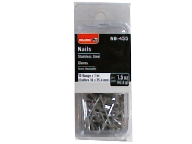 Nails Stainless Steel 16 Gauge x 1 1.5oz. Bulldog\