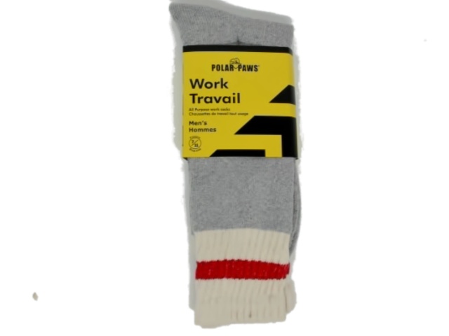 Work Socks Men\'s Grey Polar Paws