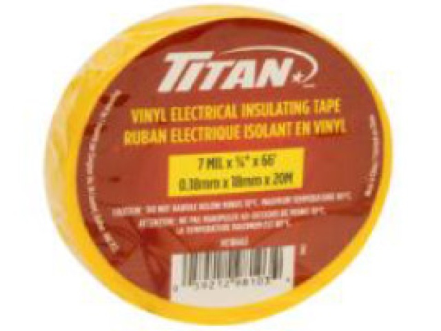 TITAN YELLOW P.V.C. ELECTRICAL TAPE 18mm x 20m