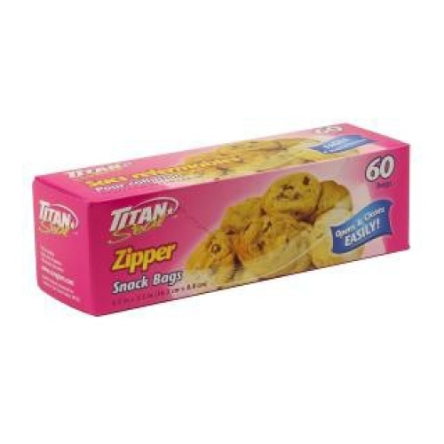 Titan Snack Zipper Bag 60/bx 24/cs