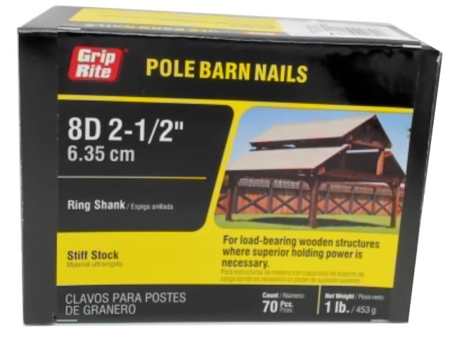 Pole Barn Nails 8d 2-1/2 70pcs\