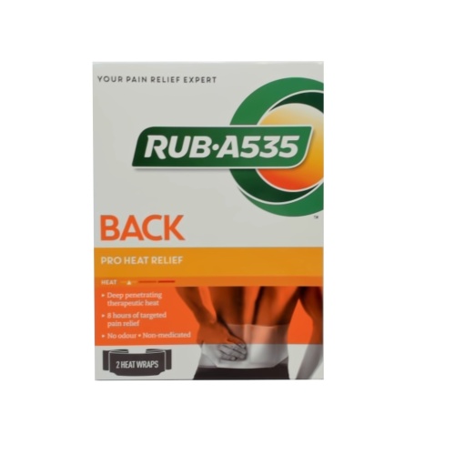 Back Heat Wrap 2pk. Pro Relief Rub-A535