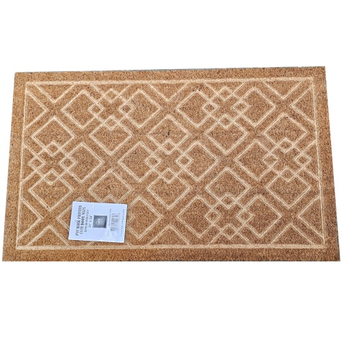 Coir door mat with PVC backed with  pattern 18x30 inch