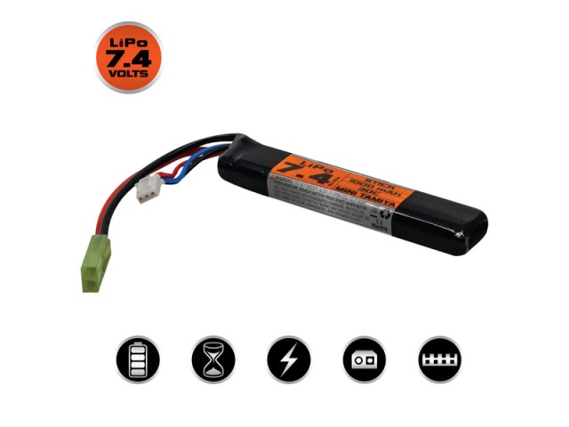 Battery - 7.4v LiPo Stick Style 1000mAh 30c