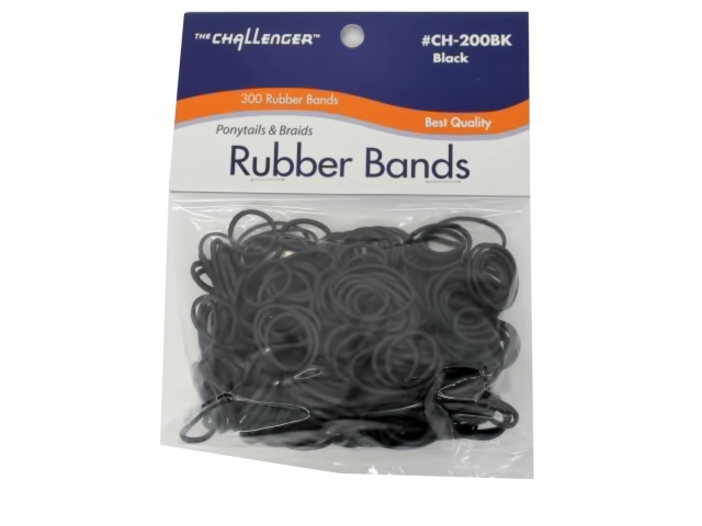 Rubber Bands Black 300pk.