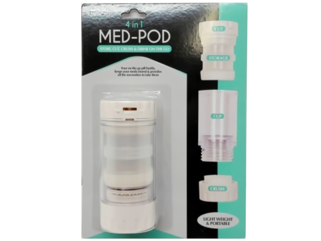Med-pod 4 In 1 Store, Cut, Crush & Drink