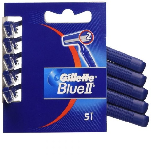 GILLETTE BLUE II 5CT DISPOSABLE RAZOR