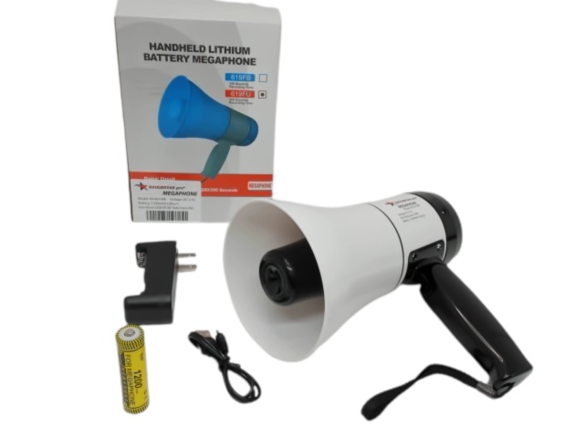 Megaphone Rechargeable w/ Bluetooth Black/White