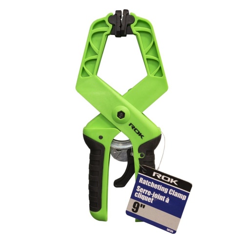 Ratcheting clamp 9 inch fiberglass reinforced nylon with quick release trigger