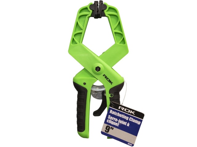 Ratcheting clamp 9 inch fiberglass reinforced nylon with quick release trigger