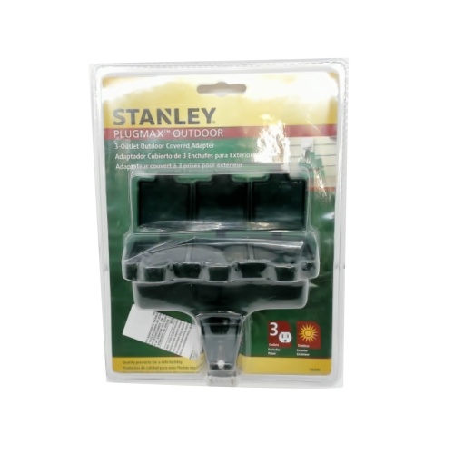 Outdoor Covered Adapter 3 Outlet Green Plugmax Outdoor Stanley