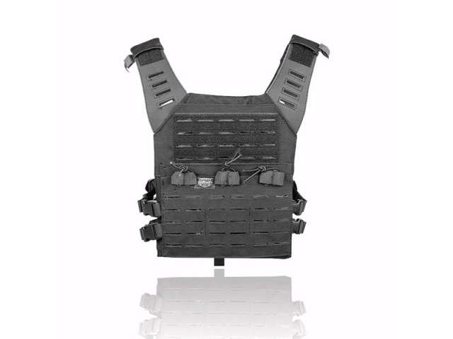 Valken Laser Cut MOLLE Plate Carrier w/ Integrated Mag Pouches - black