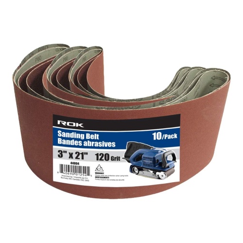 sanding belt 3x21 120 grit 10 pack