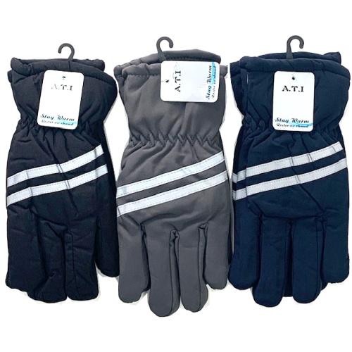 Men's ski gloves w/reflective trim