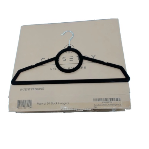 Velvet Hangers Black 30pk. Closetry (or $0.79ea)