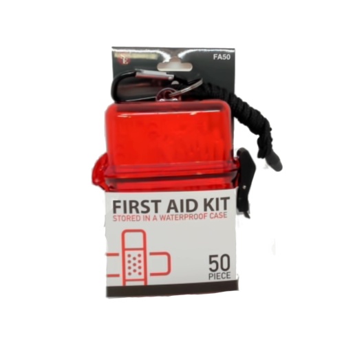 First Aid Kit 50pc. In Waterproof Case