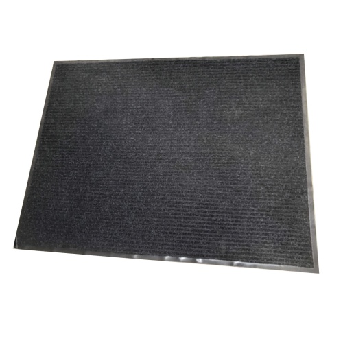 Black entrance mat with rubber back 120x150 cm