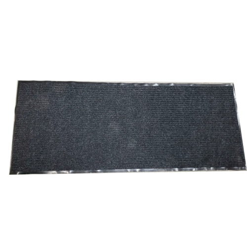 Black entrance mat with rubber back 60x150 cm