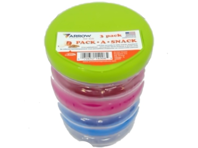 Pack A Snack 3pk. Food Container Arrow