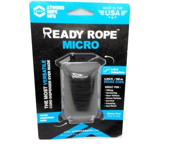 Ready Rope 125\' Micro Cord Black
