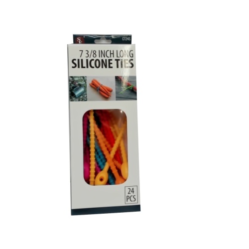 Silicone Ties 7-3/8 24pk. Ass't Colours (or $0.49ea)