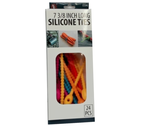 Silicone Ties 7-3/8 24pk. Ass\'t Colours (or $0.49ea)\