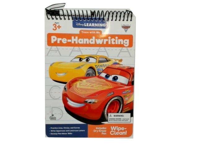 Trace With Me Pre-Handwriting Cars 3 Dry Erase w/Marker Disney