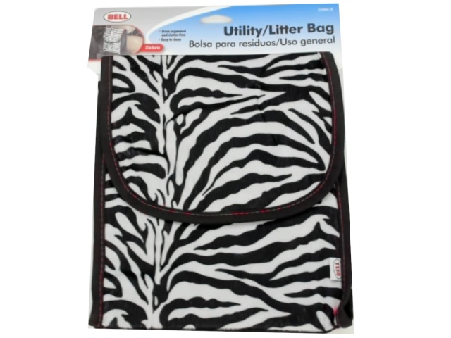 Utility/Litter Bag Zebra Print Bell