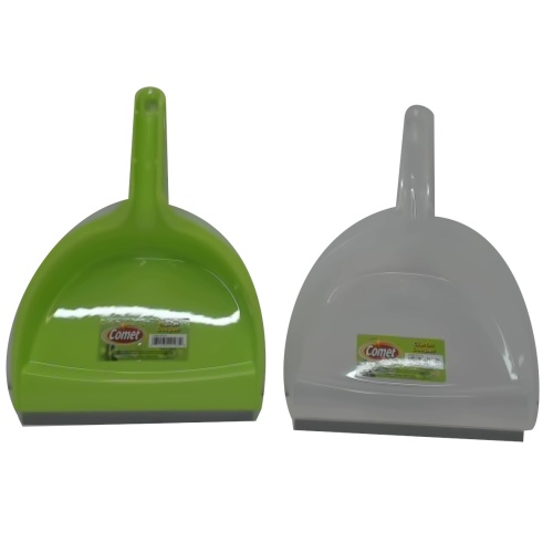 Dust Pan Clip On Plastic w/Rubber Lip Clear Or Green Comet