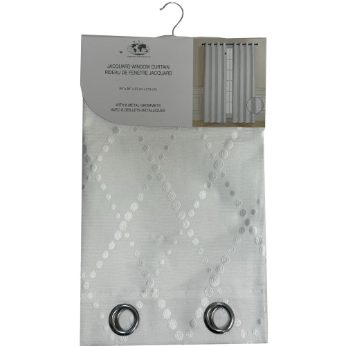 Curtains 54X84Fa Linen Dotd White
